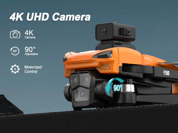 F180 GPS Drone with 4.5" LCD RC Screen, Auto Return, Auto Obstacle Avoidance, SD Card, Follow Me, Under 249g