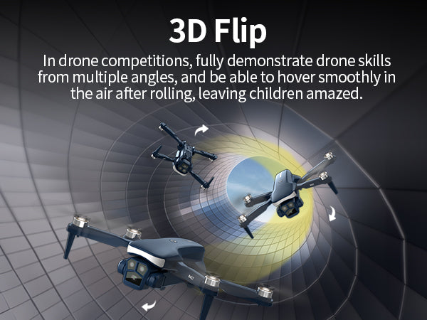 K417 Drone with Camera 1080p HD,90° Electric Adjustable Lens,Blue LED Lights AIdrones with Dual Cameras for Adults,Remote Control Quadcopter with Altitude Hold for Beginners,Gestures Selfie,Carry Case