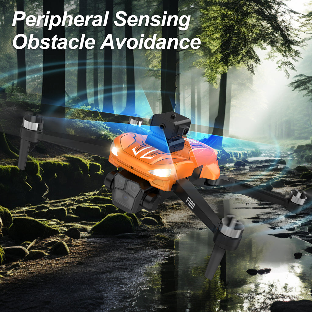F180 GPS Drone with 4.5" LCD RC Screen, Auto Return, Auto Obstacle Avoidance, SD Card, Follow Me, Under 249g