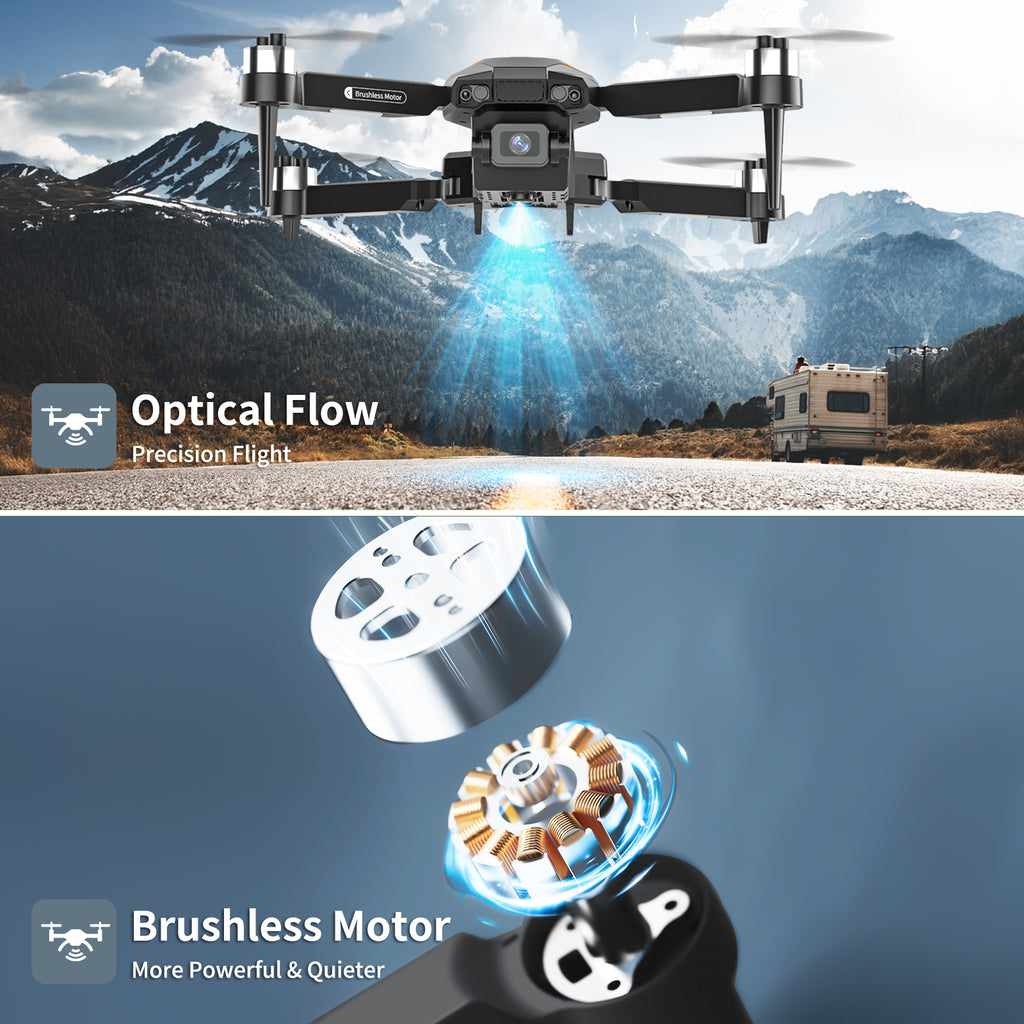 F198 Drone with Camera 720P HD 90°Adjustable Lens,RC Quadcopter with Dual Camera for Adults Beginners,Foldable FPV Drones WiFi APP,3D Flips,Auto Hold,Optical Flow Positioning,Waypoint Fly,Carry case