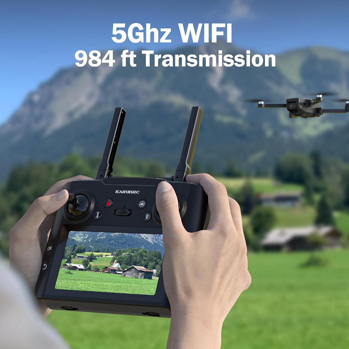 K600 GPS Drone with Camera, 4.5 Inch LCD Screen RC, SD Card with GPS D ...