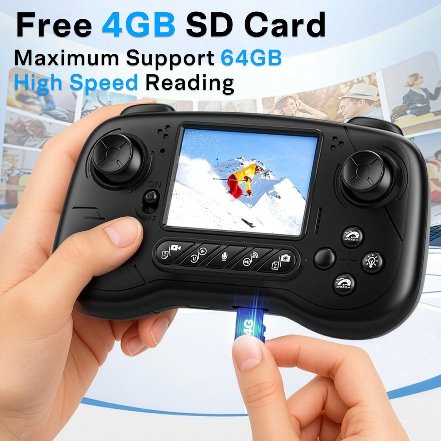 RC Truck with Camera, 2.4GHz FPV Remote Control Car with 2.4" LCD Screen, RC Car with 45° Adjustable Camera, 2 Speeds Modes, Alloy Body, Remote Control Off-Road Truck