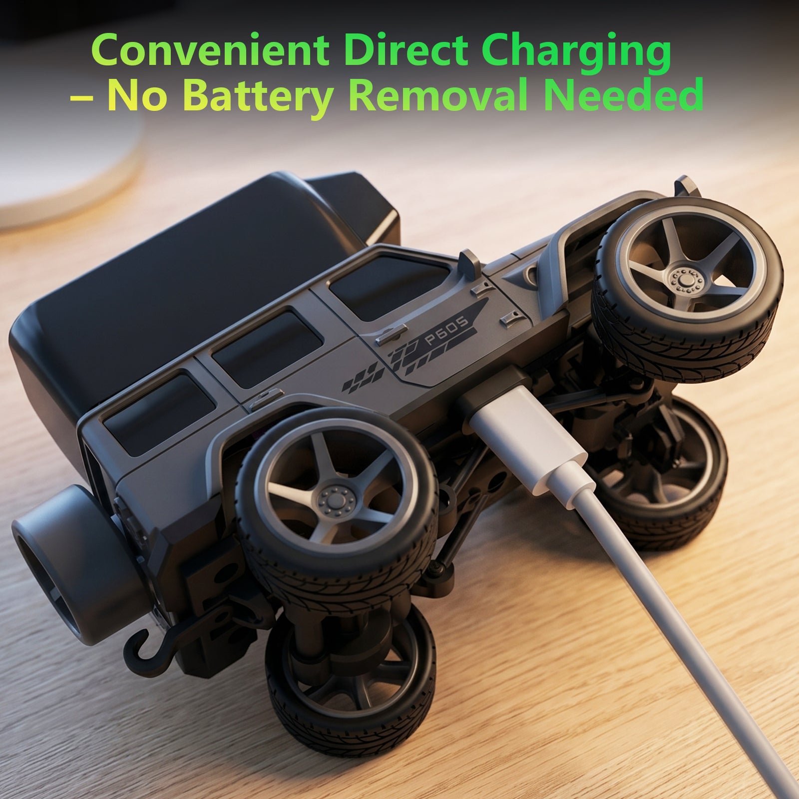 1:64 FPV RC Car Toys with Magnetic 45° Camera, Remote Control Truck with LCD Screen, Live Video, App, 2 Speed, 2.4GHz Indoor Toys for Boys Girls 6 12 Years Old